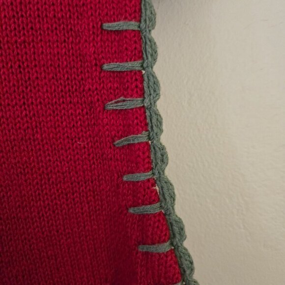 Vintage Embroidered Front Back Christmas Winter Y2K Sweater Vest Size XL - Picture 7 of 8